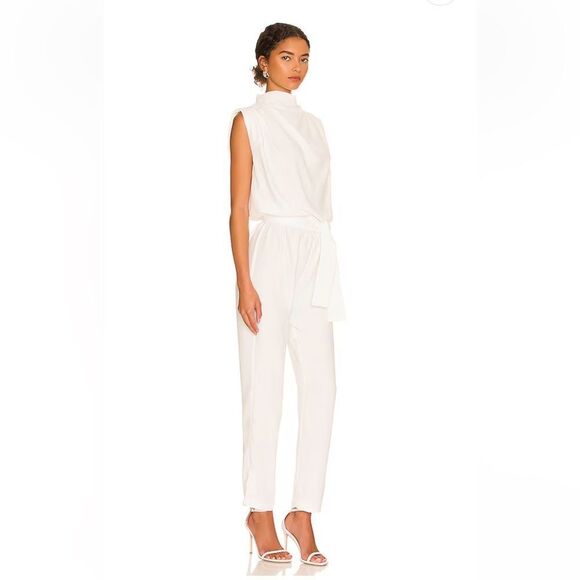 NEW Amanda Uprichard x Revolve Fabienne Jumpsuit Ivory Size Large - Picture 2 of 9